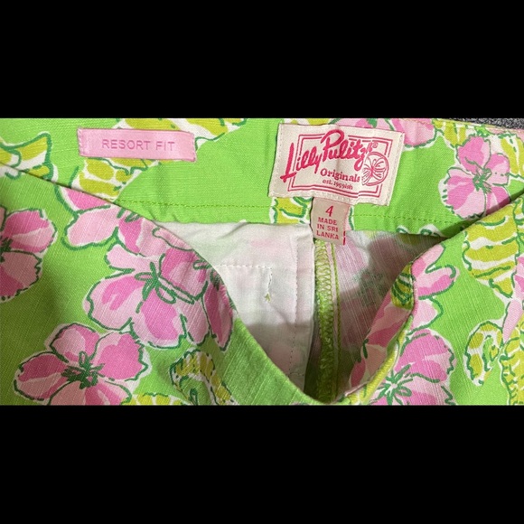 🎉 Lily Pulitzer Resort Fit Seahorse Vintage Carpi Pants Sz 4 - Picture 4 of 13